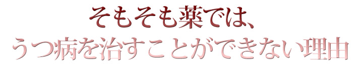 そもそも薬では、